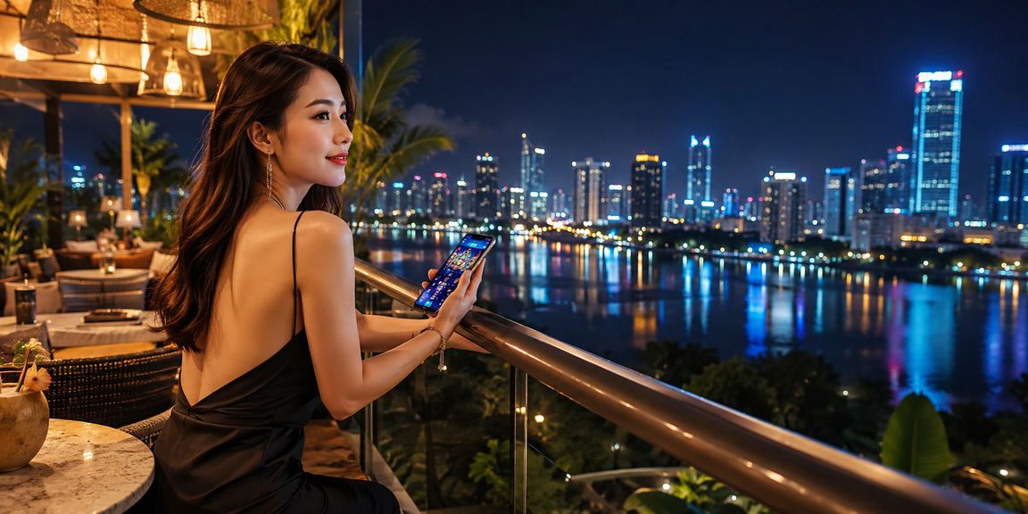 Người dùng tại Hà Nội thưởng thức cà phê và kiểm tra tài khoản trực tuyến