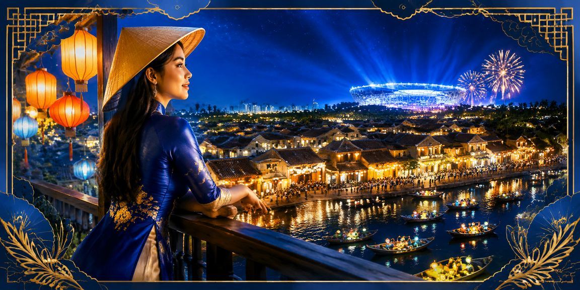 Người chơi tại Hội An theo dõi kèo cá cược với nón lá truyền thống