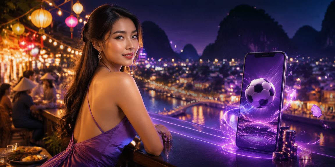 Người xem bóng đá buổi tối tại chợ đêm Ninh Bình