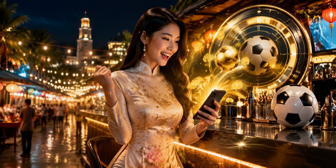 Cổ động viên theo dõi bóng đá tại Phú Quốc với trang phục áo dài